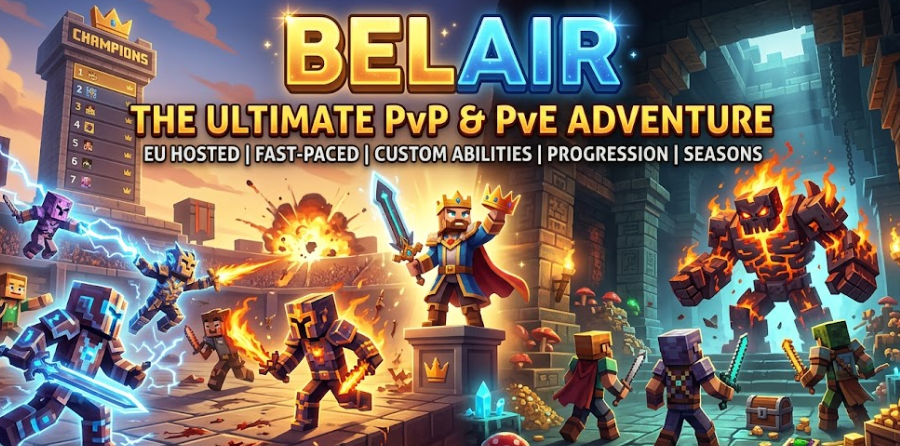 Discover Your Next Big Adventure on BELAIR – The Ultimate PvP & PvE Minecraft Server!