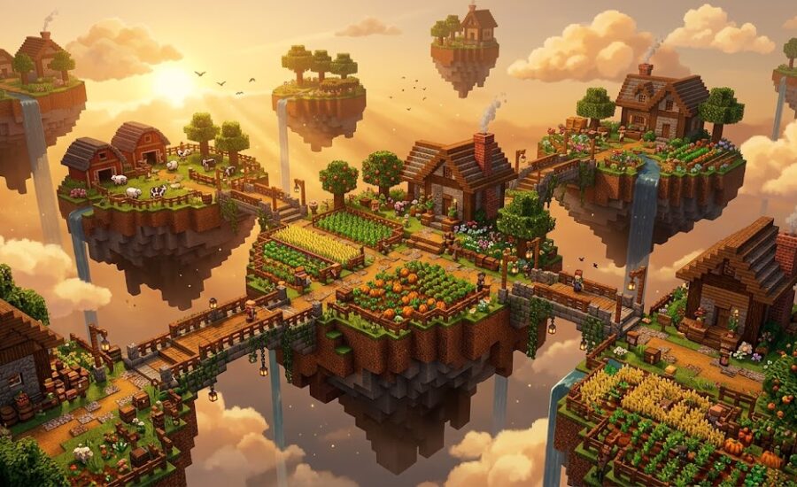 Get Ready for Cozy Sky-High Living: Introducing the Lucy Valley Minecraft Server